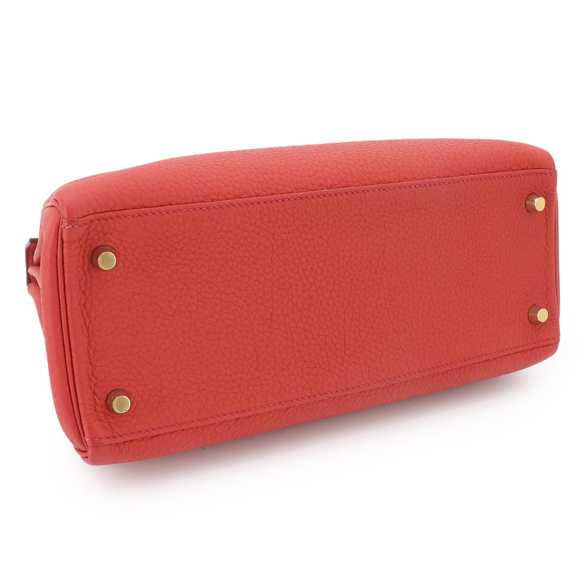 Kelly 28 Taurillon Clemence Red 2way Hand Shoulder Bag