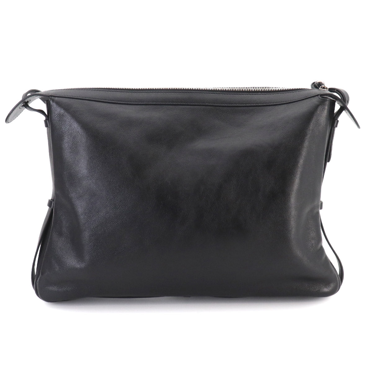 Simply Fendi Large Shoulder Bag Leather Nero 8BR831