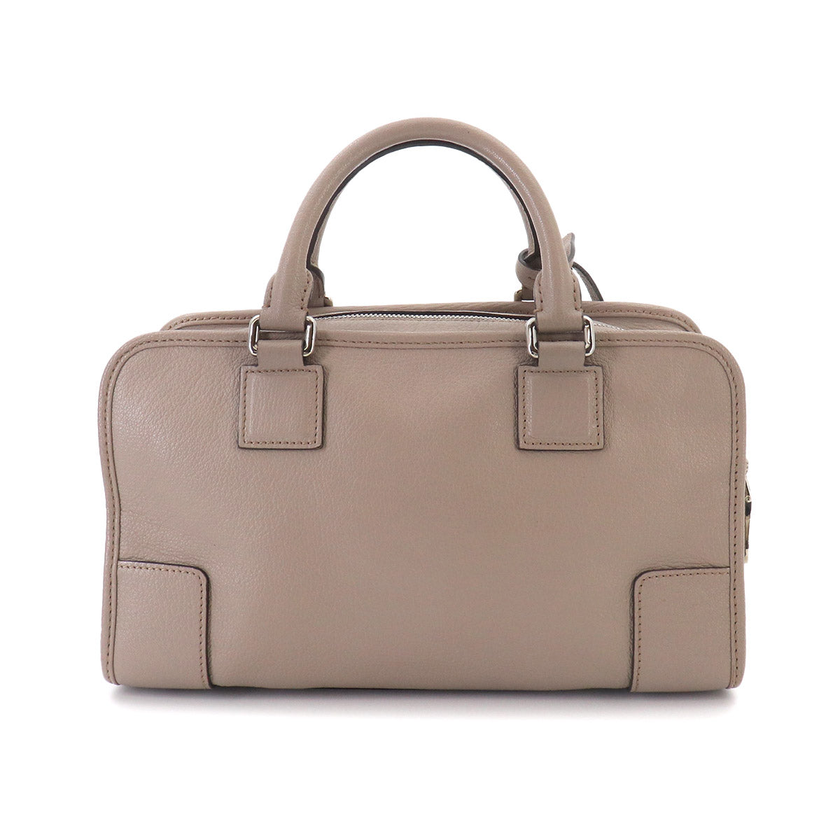 Amazona 28 Hand Bag Leather Beige Anagram Purse