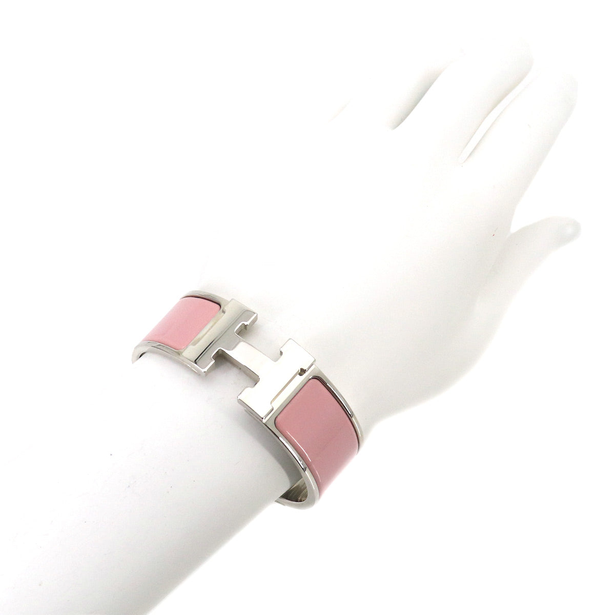 Clic Clac H PM Bangle Rose Nacarat Silver Pink Accessory