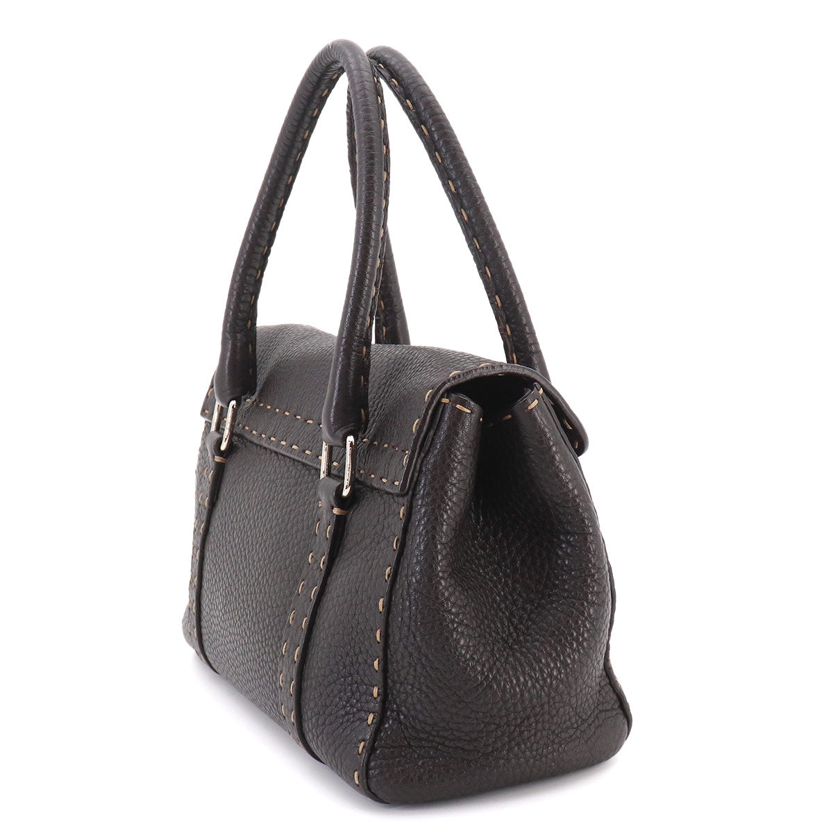 Selleria Mini Linda Hand Bag Leather Brown 8BR486