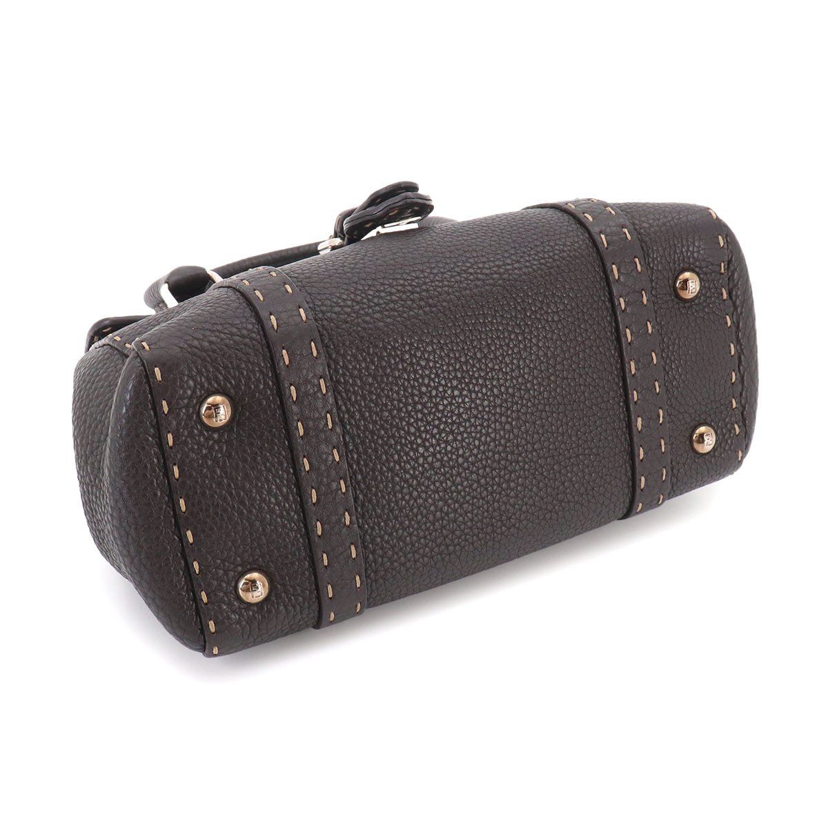 Selleria Mini Linda Hand Bag Leather Brown 8BR486