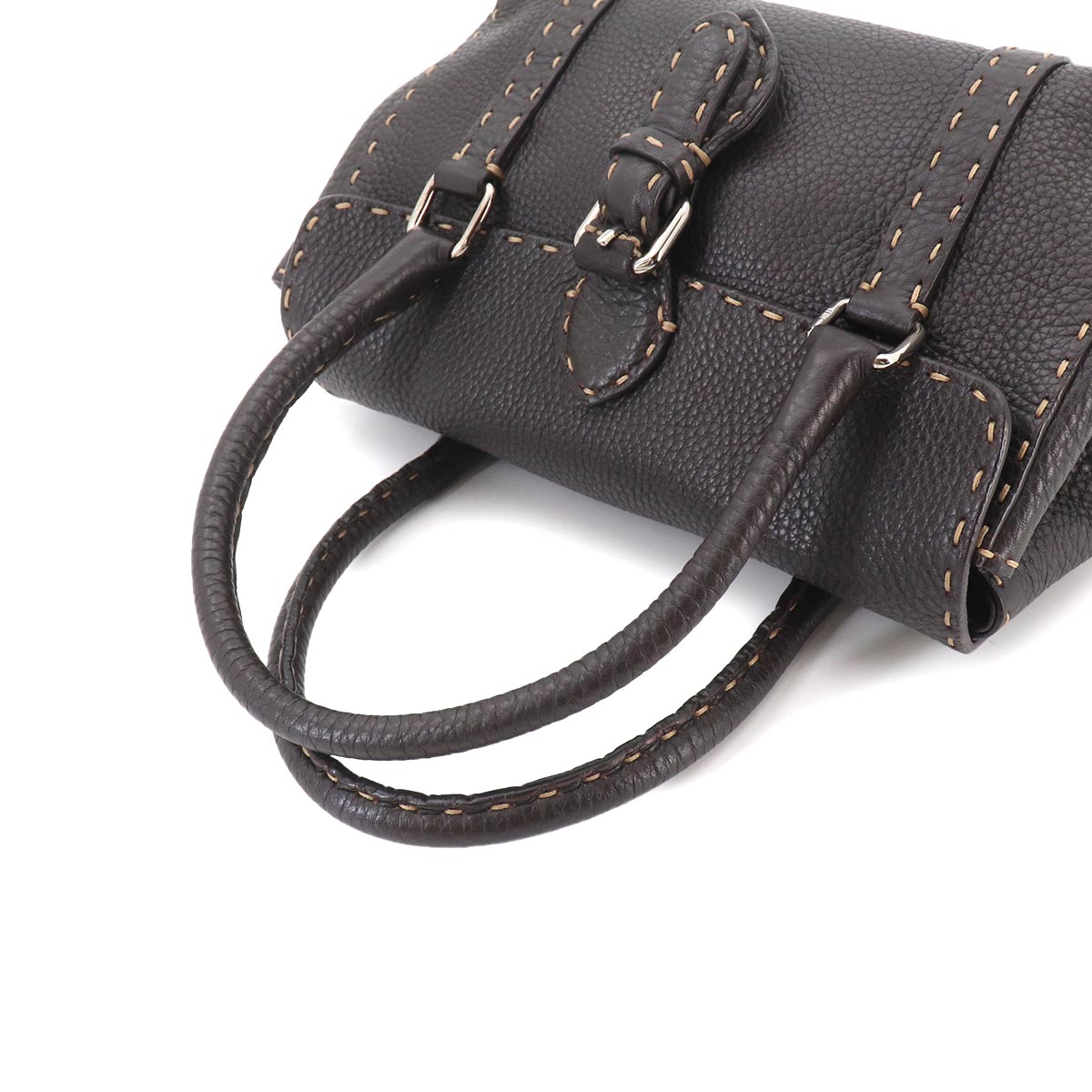 Selleria Mini Linda Hand Bag Leather Brown 8BR486