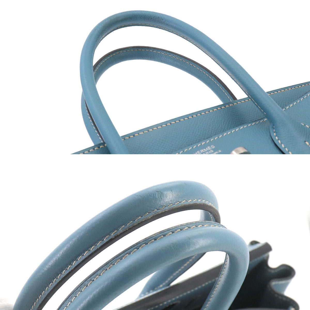 Birkin 30 Hand Bag Epsom Blue jean Purse