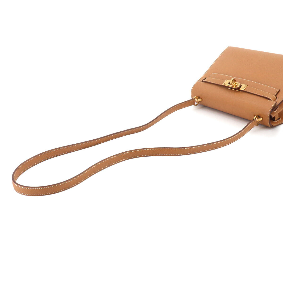 Mini Kelly 20 Shoulder Bag Couchevel Epsom Natural Brown