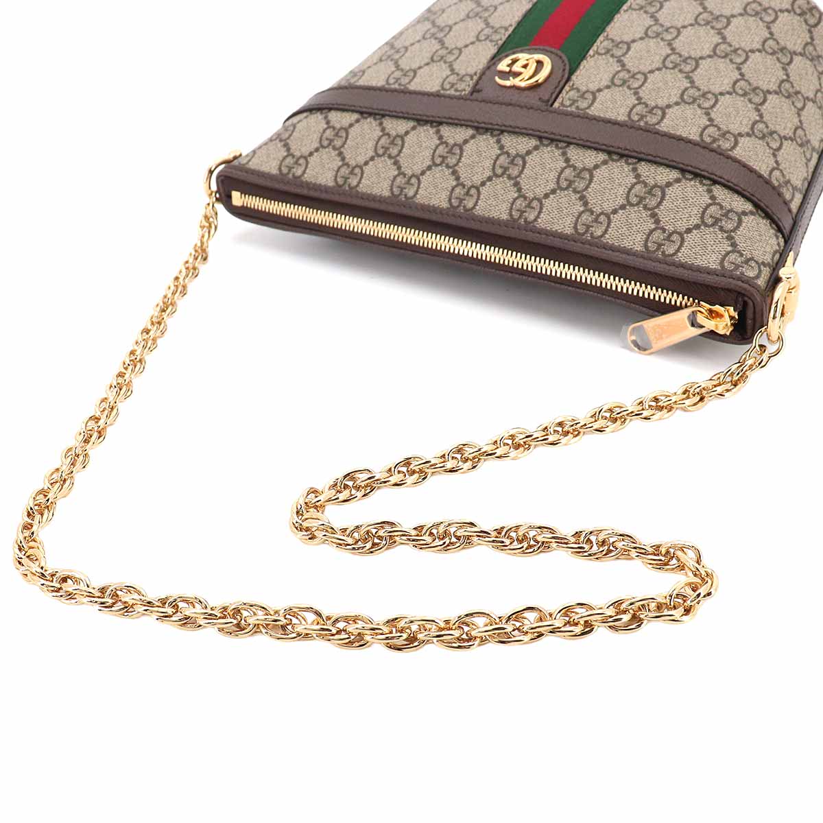 Ophidia Shoulder Bag GG Supreme Canvas Leather 781397