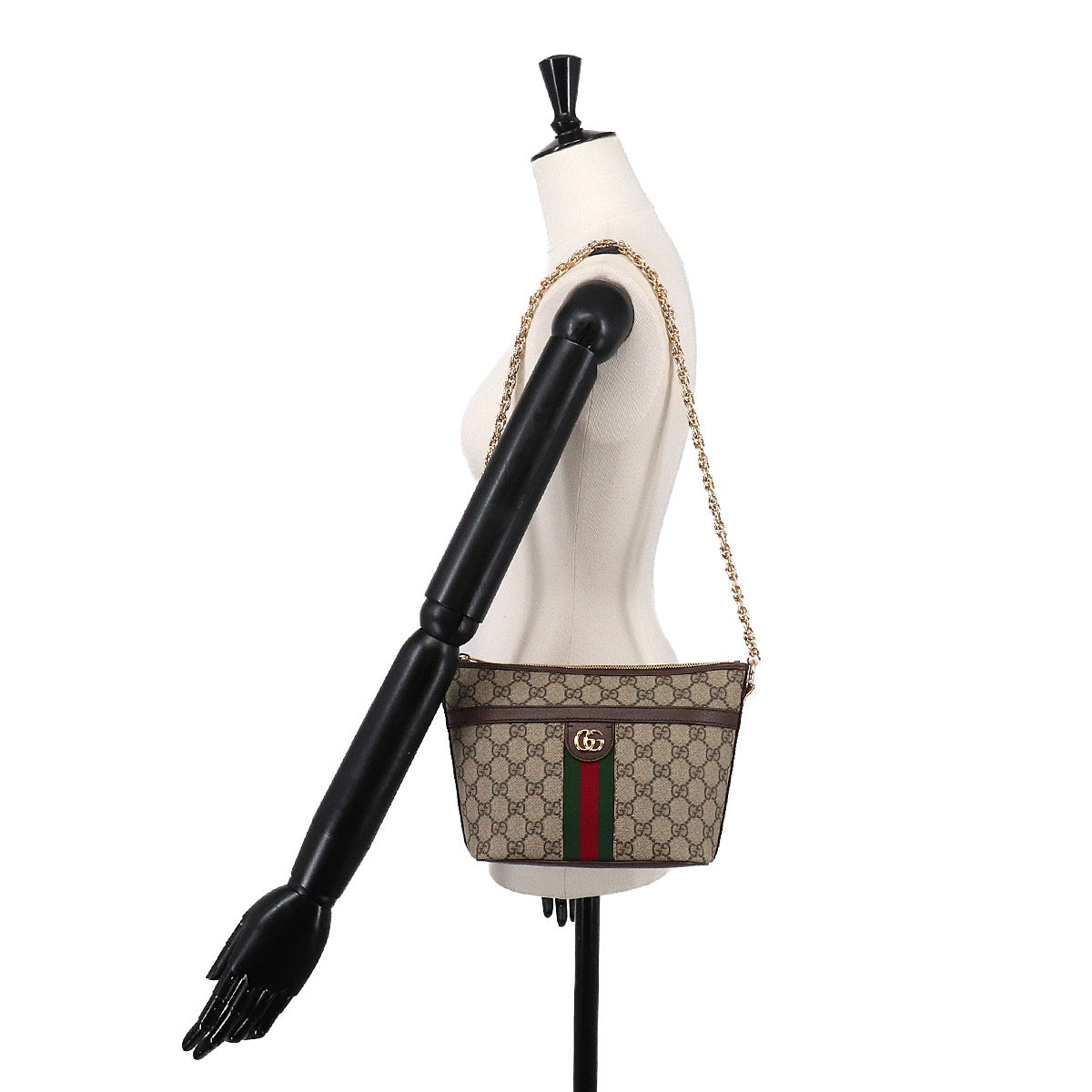 Ophidia Shoulder Bag GG Supreme Canvas Leather 781397