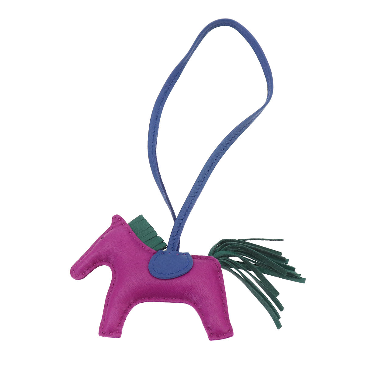 Rodeo PM Bag Charm Agneau Milo Rose Purple Blue Electric