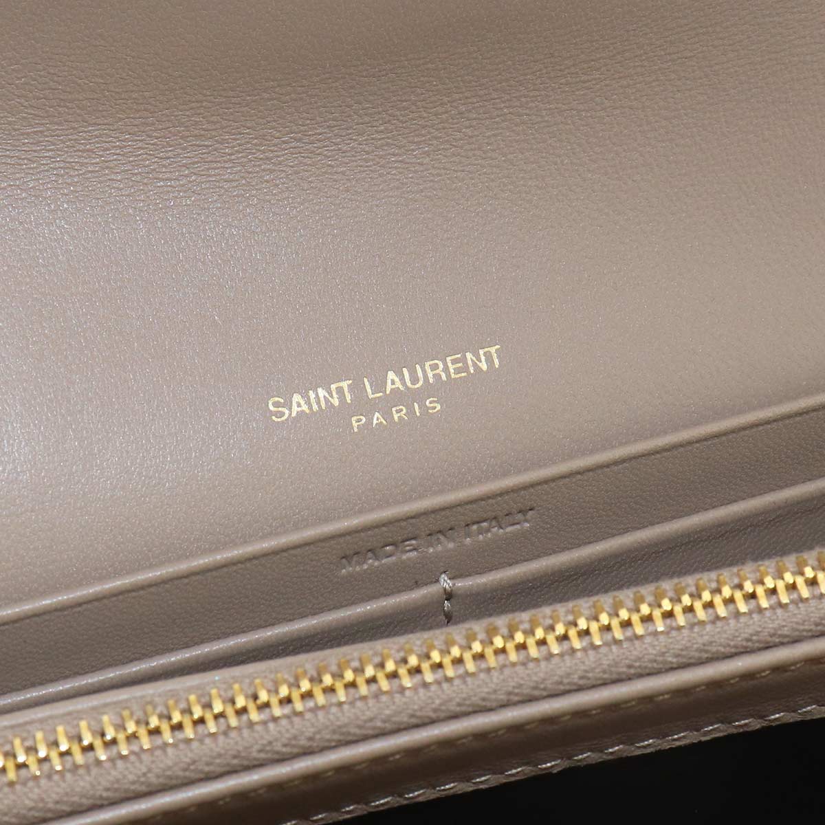 Monogram Large Flap Wallet Leather Greige 372264