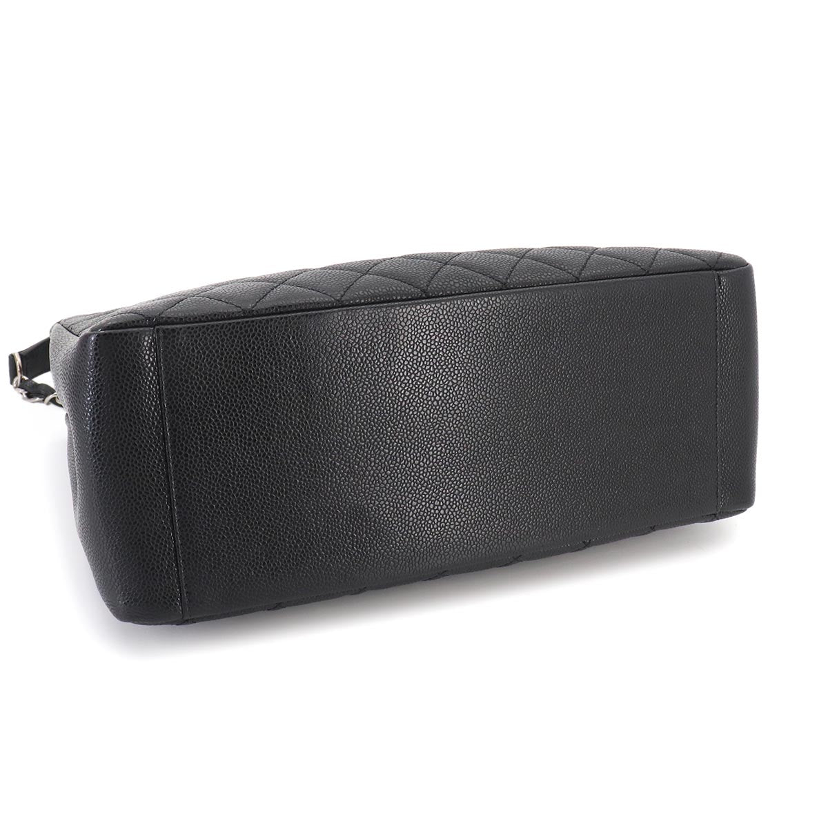 Matelasse Grand Shopping Tote Bag Leather Black GST A50995
