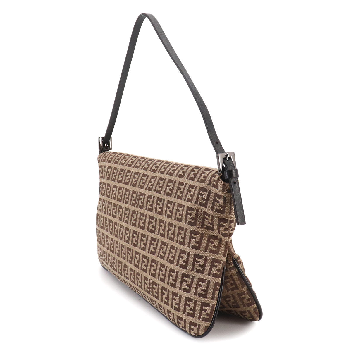 Zucchino Mamma Baguette Shoulder Bag Canvas Leather Beige 8BR002