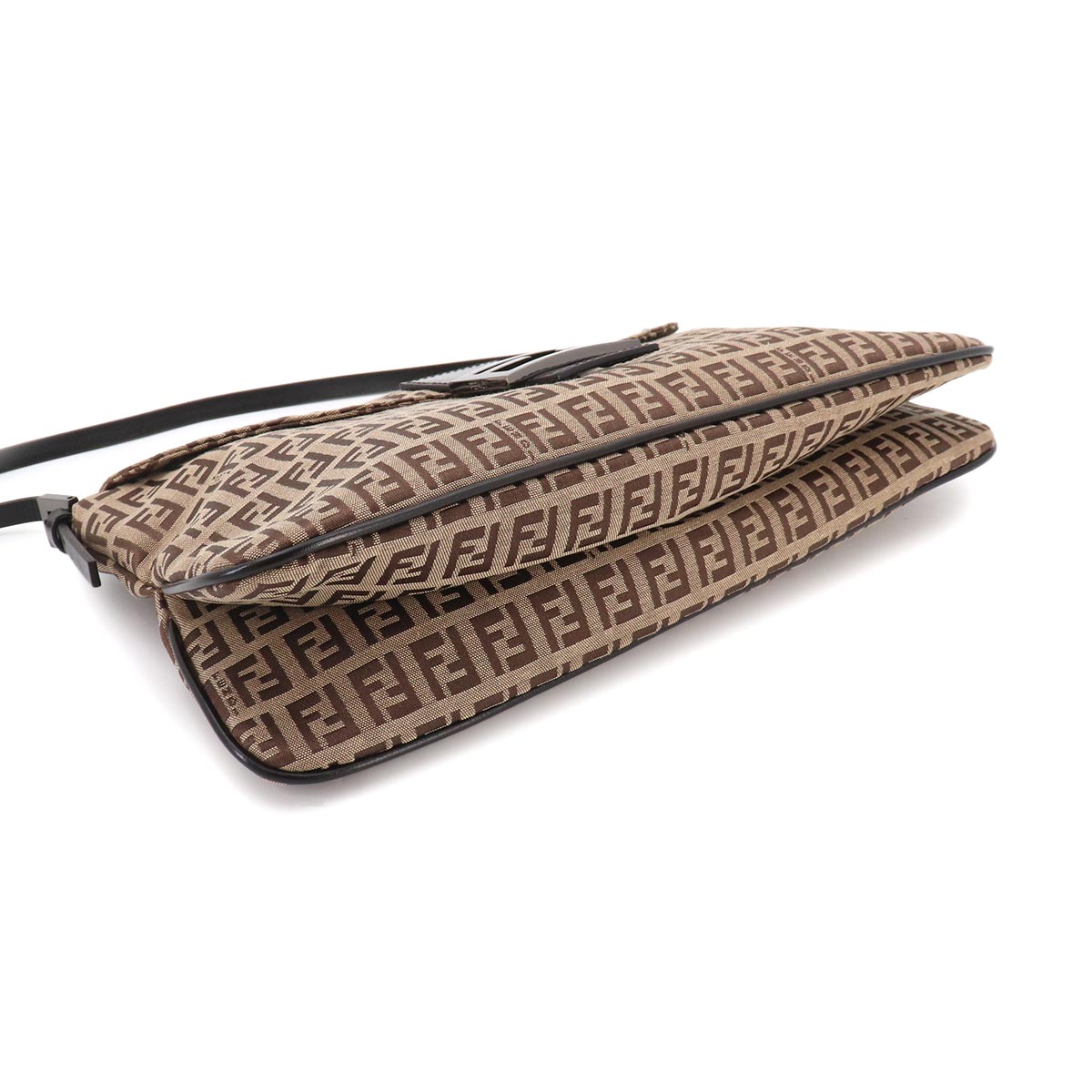 Zucchino Mamma Baguette Shoulder Bag Canvas Leather Beige 8BR002