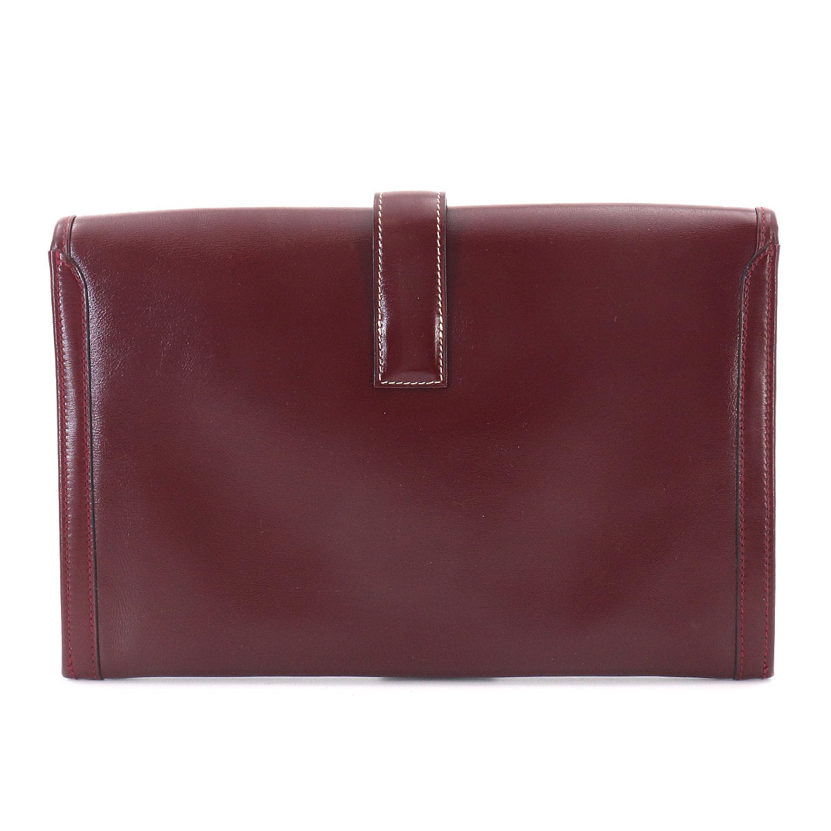 Jige PM Clutch Bag Box Calf Bordeaux Purse