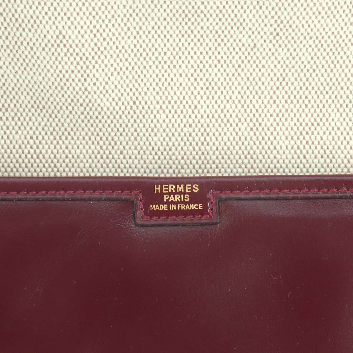 Jige PM Clutch Bag Box Calf Bordeaux Purse