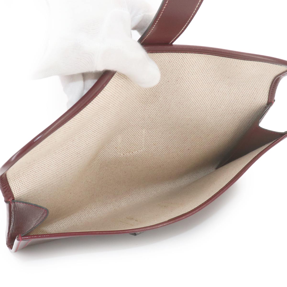 Jige PM Clutch Bag Box Calf Bordeaux Purse