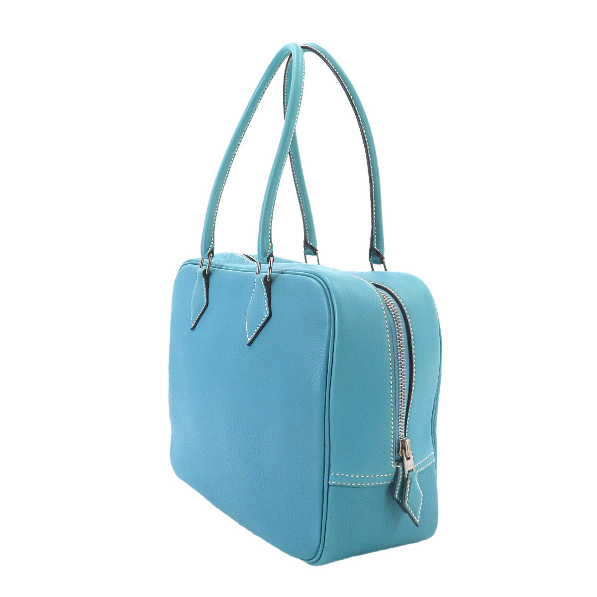 Plume 28 Hand Bag Togo Blue jean Purse
