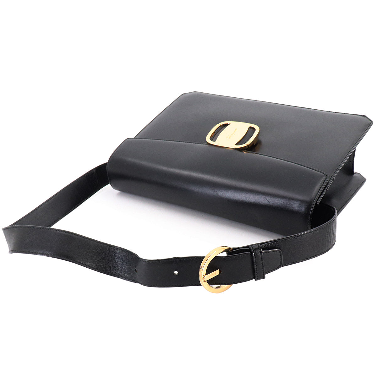 Vara Shoulder Bag Leather Black Vintage