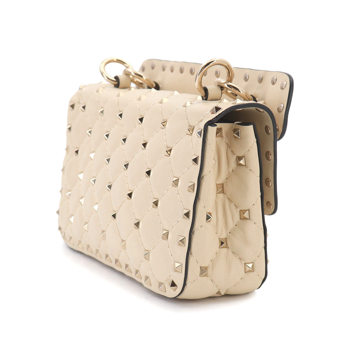 Rockstuds Spike Small 2way Hand Shoulder Bag White
