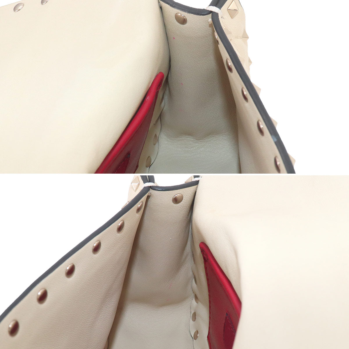 Rockstuds Spike Small 2way Hand Shoulder Bag White