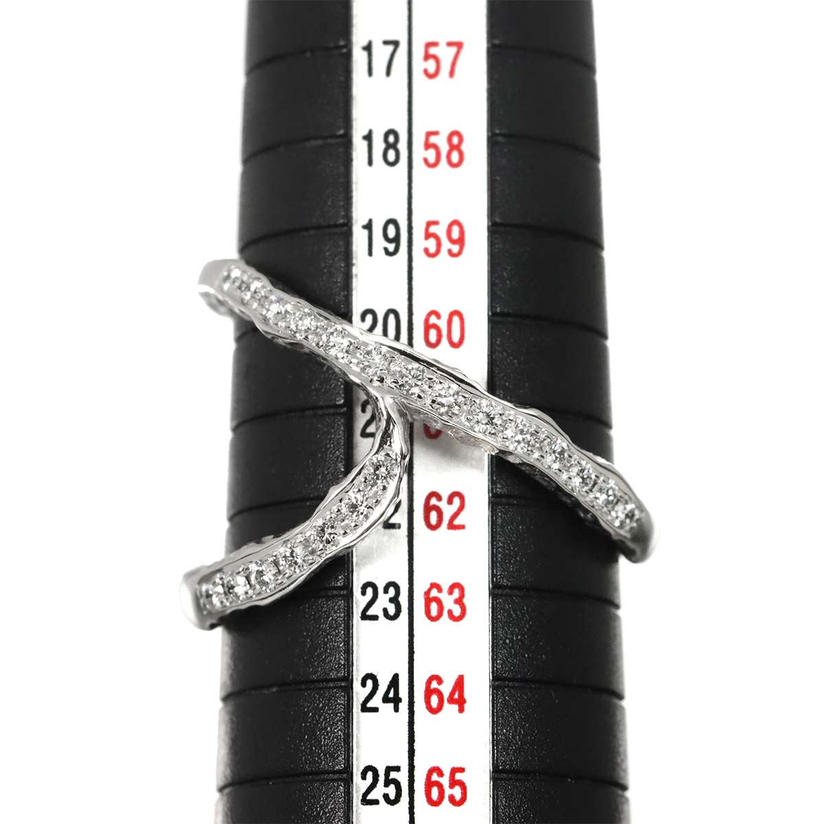 Diamond 0.34ct Ring 18K WG 750 Size9.75-10(US)