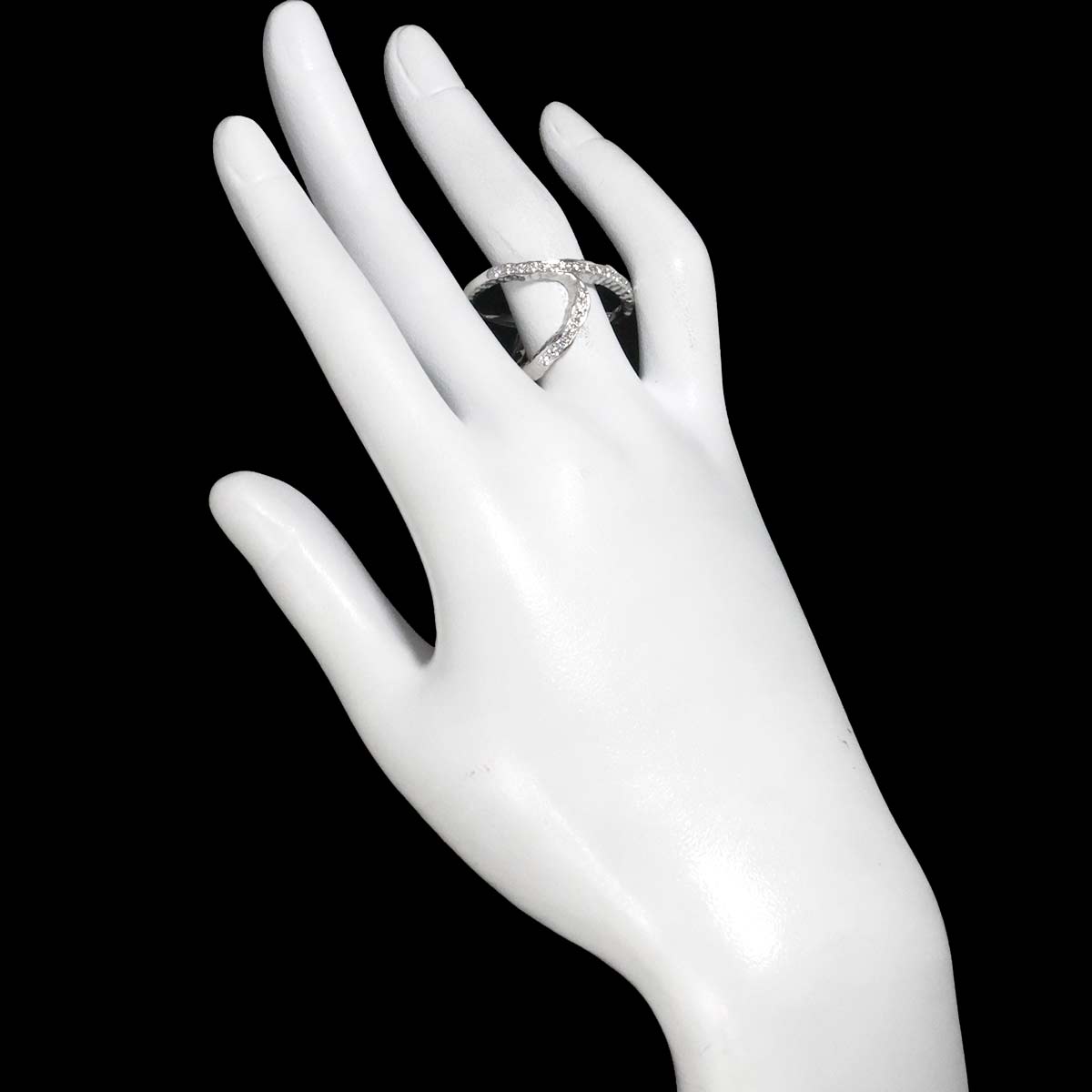 Diamond 0.34ct Ring 18K WG 750 Size9.75-10(US)