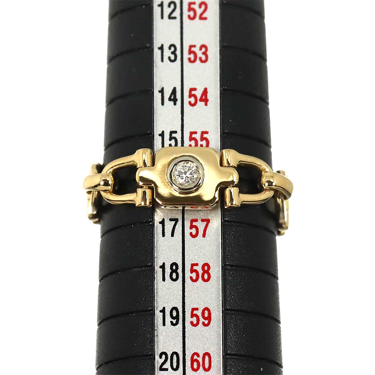 Santos de Diamond 1P Ring 18K YG 750 Size53 7.5-7.75(US)