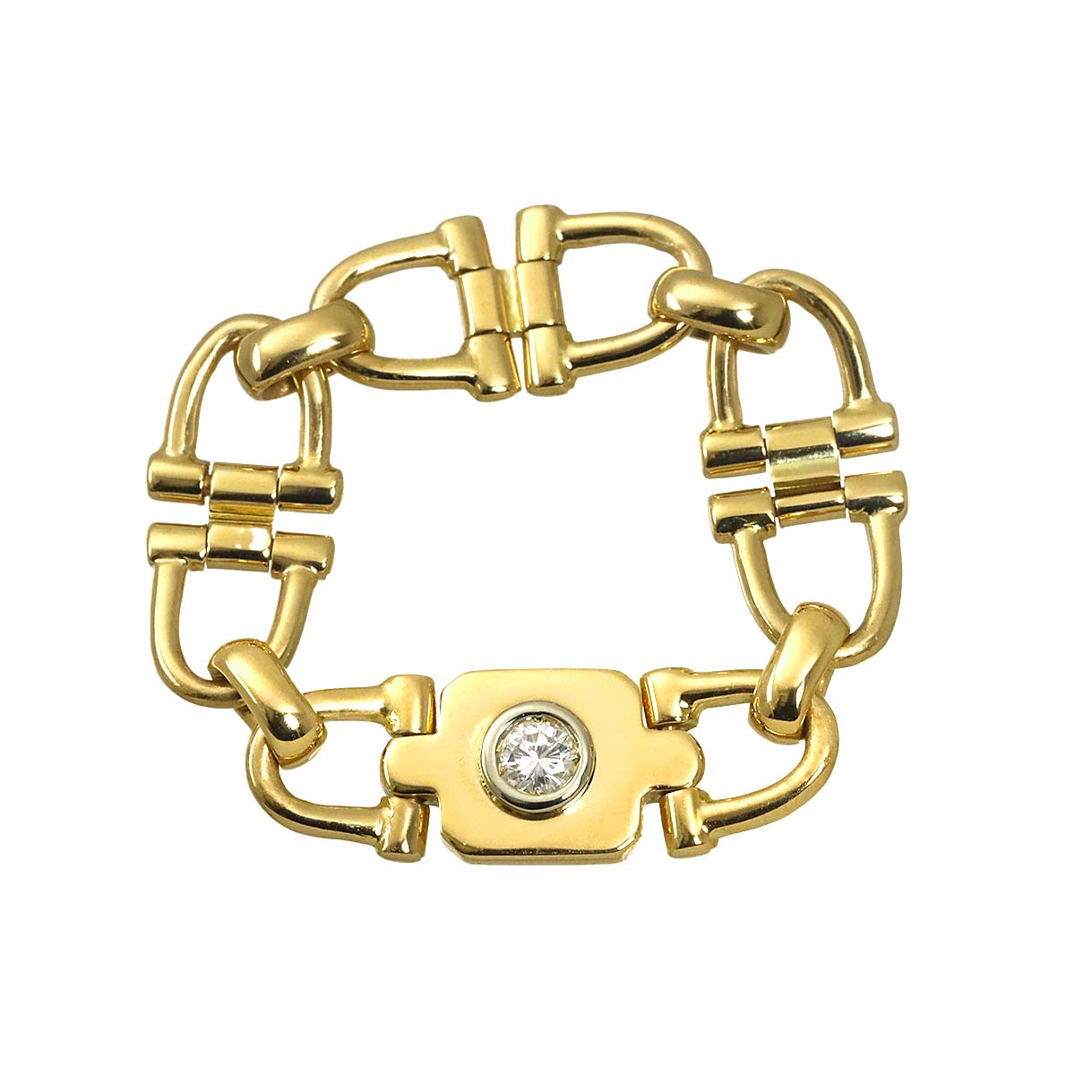 Santos de Diamond 1P Ring 18K YG 750 Size53 7.5-7.75(US)