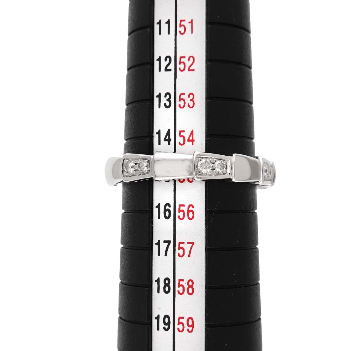 Serpenti Viper Diamond Ring 18K White Gold 750 size55 7.25(US)