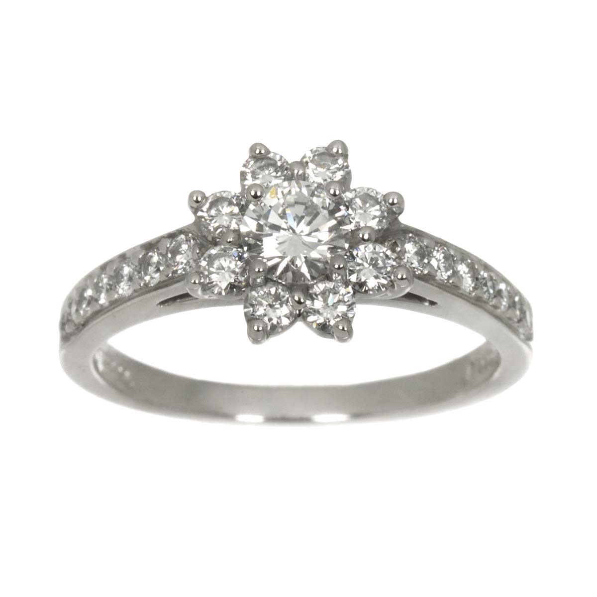 Flora Diamond Ring Pt Platinum Size4-4.5(US)
