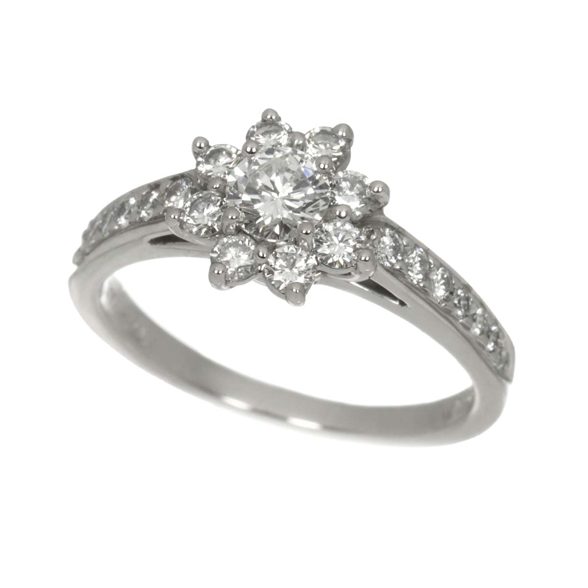 Flora Diamond Ring Pt Platinum Size4-4.5(US)