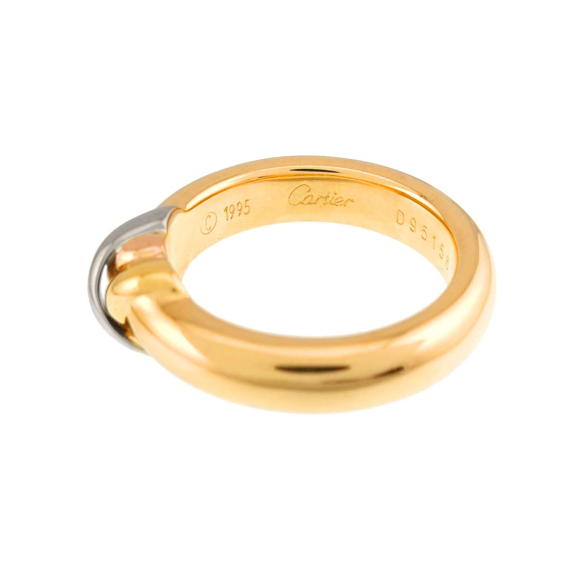 Thread Trinity Ring 18K YG WG PG 750 Size50 5-5.25(US)