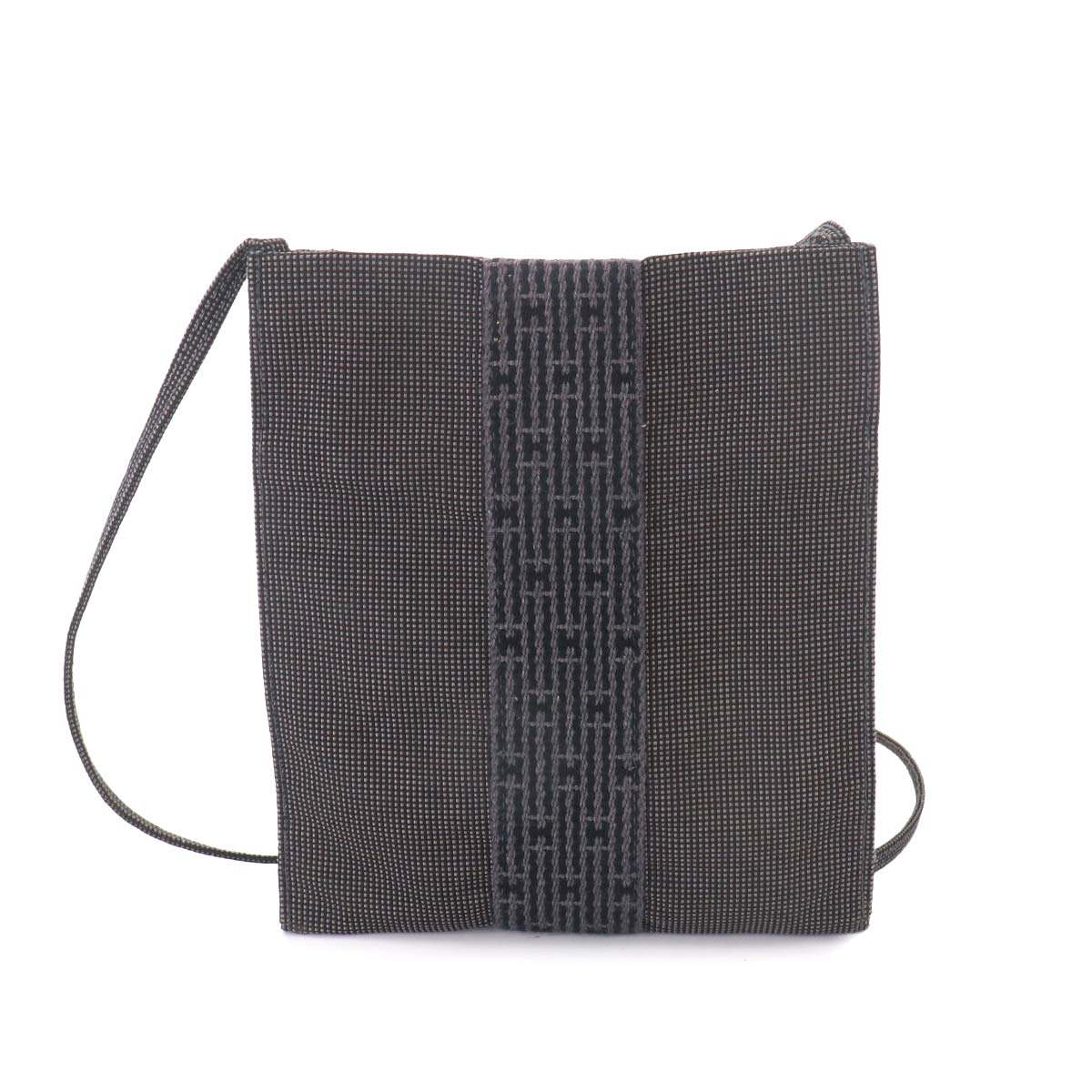 Herline Pochette Shoulder Bag Canvas Gray Purse