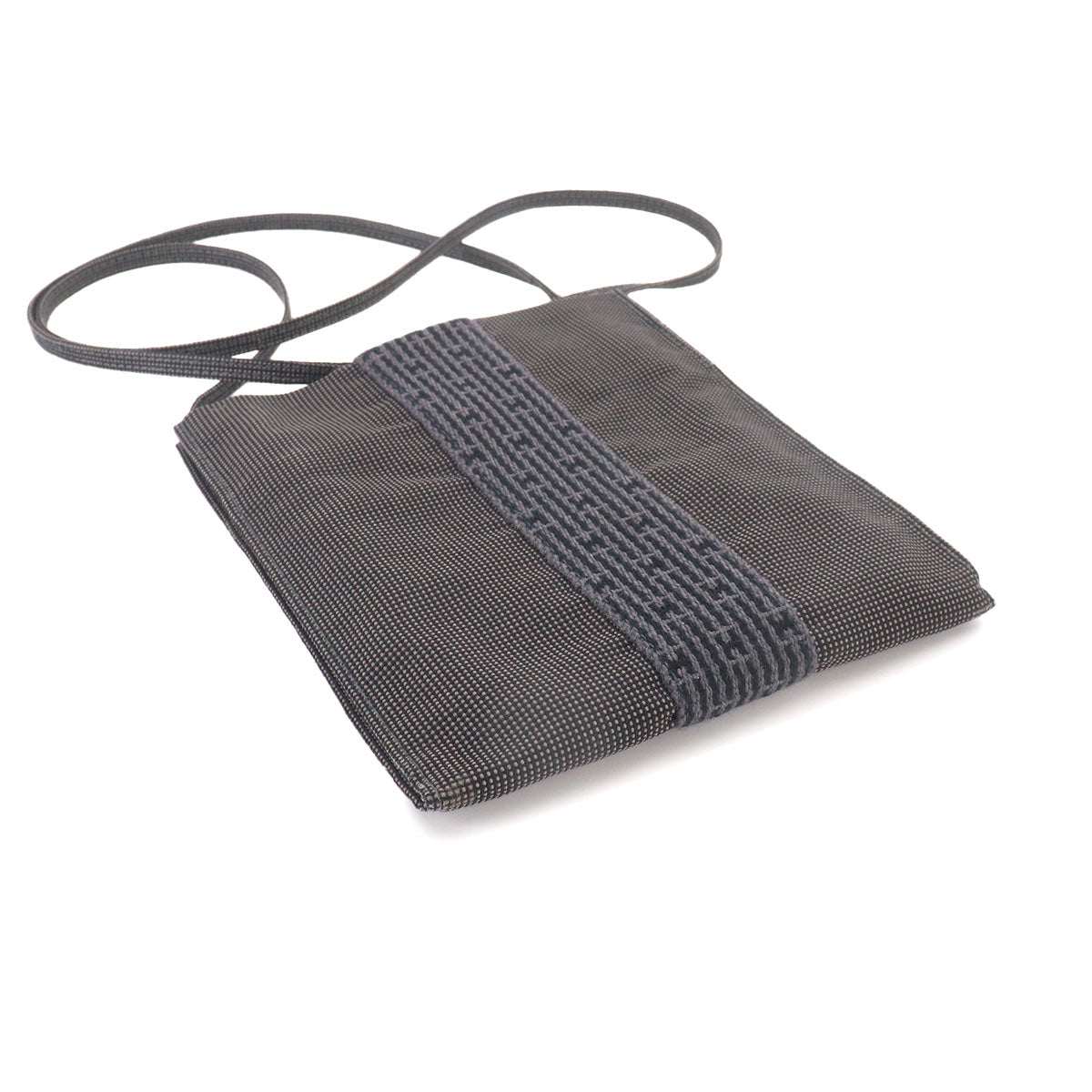 Herline Pochette Shoulder Bag Canvas Gray Purse