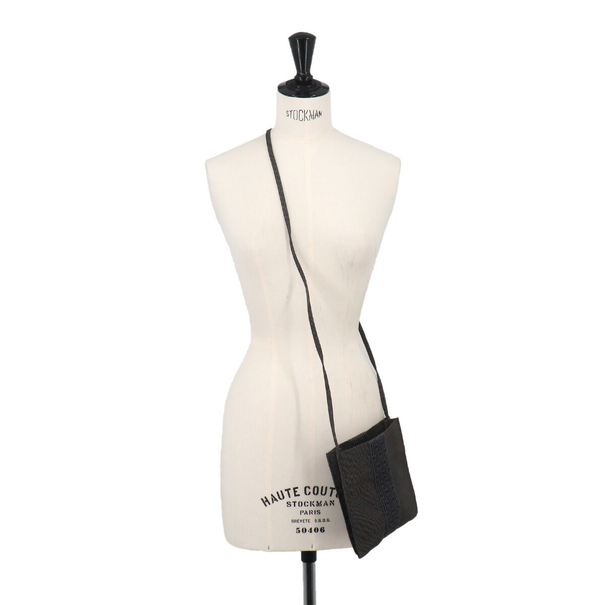 Herline Pochette Shoulder Bag Canvas Gray Purse