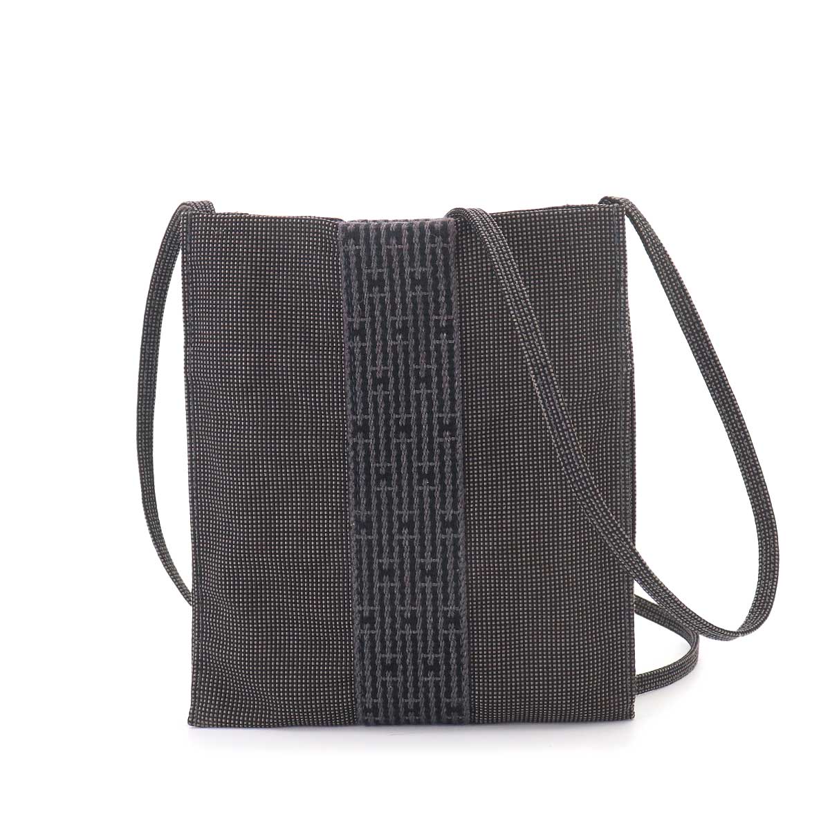 Herline Pochette Shoulder Bag Canvas Gray Purse