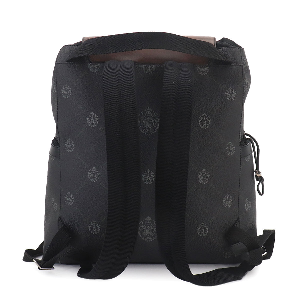 Hiker BackPack Leather Black Brown Purse