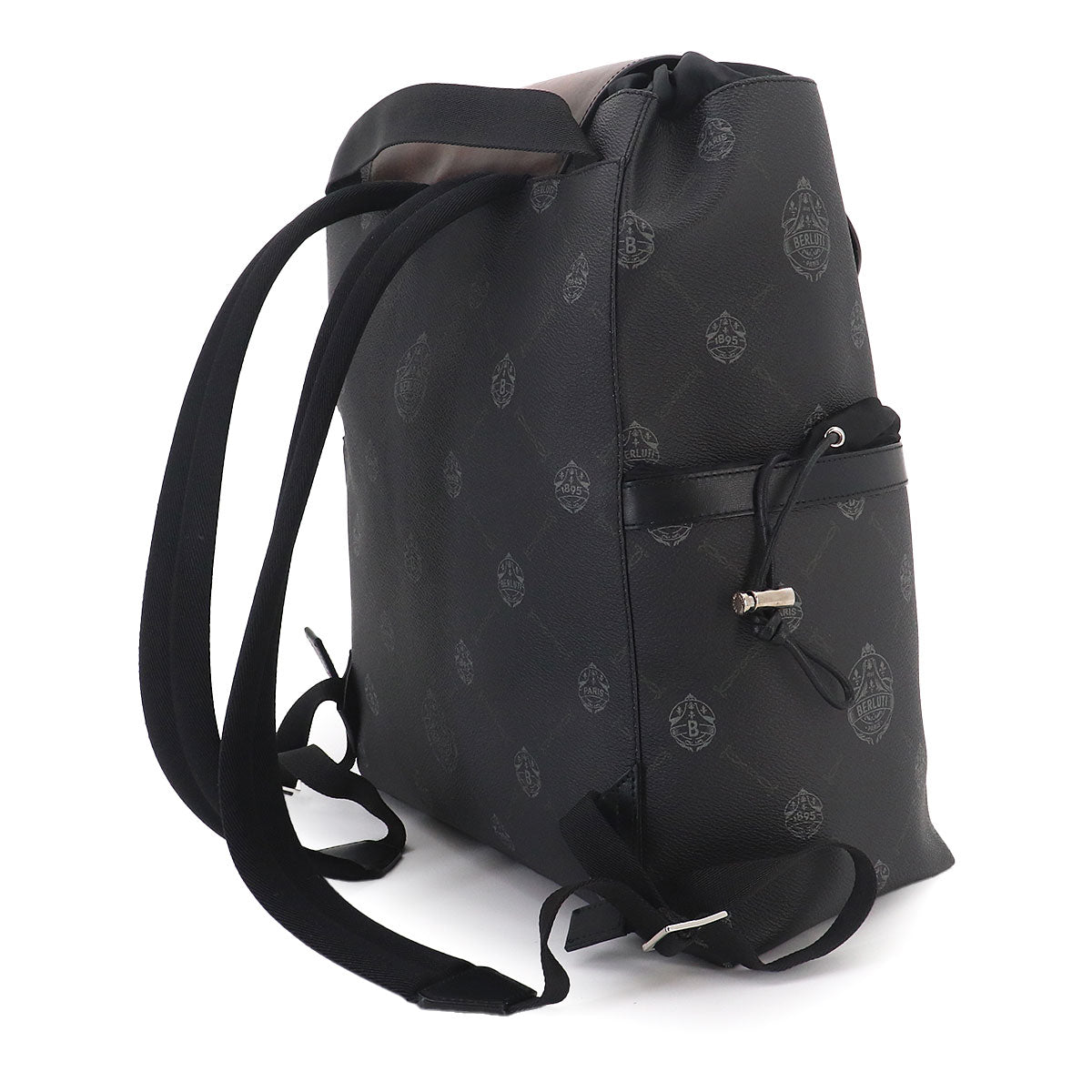 Hiker BackPack Leather Black Brown Purse
