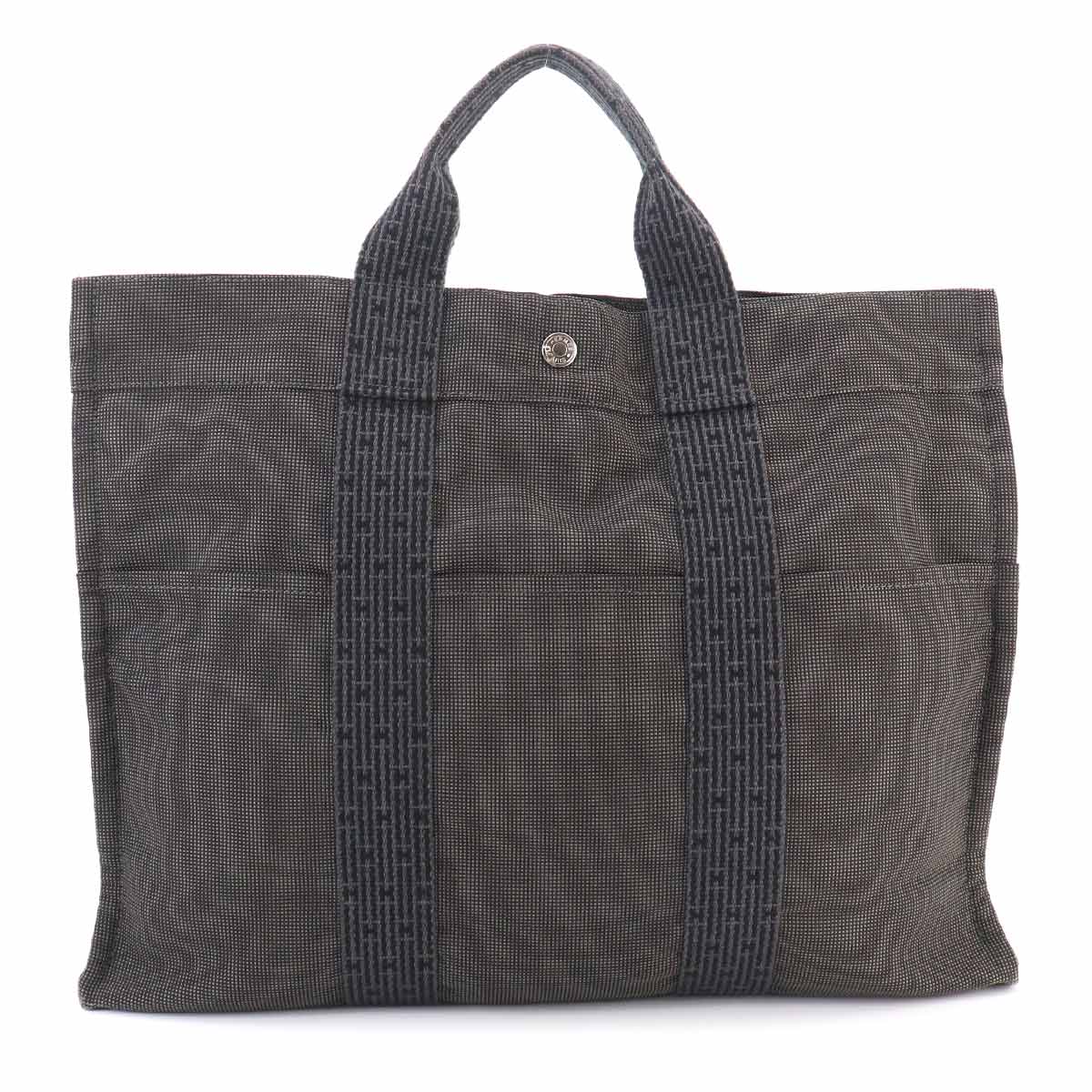 Herline Tote MM Bag Canvas Gray Unisex Purse