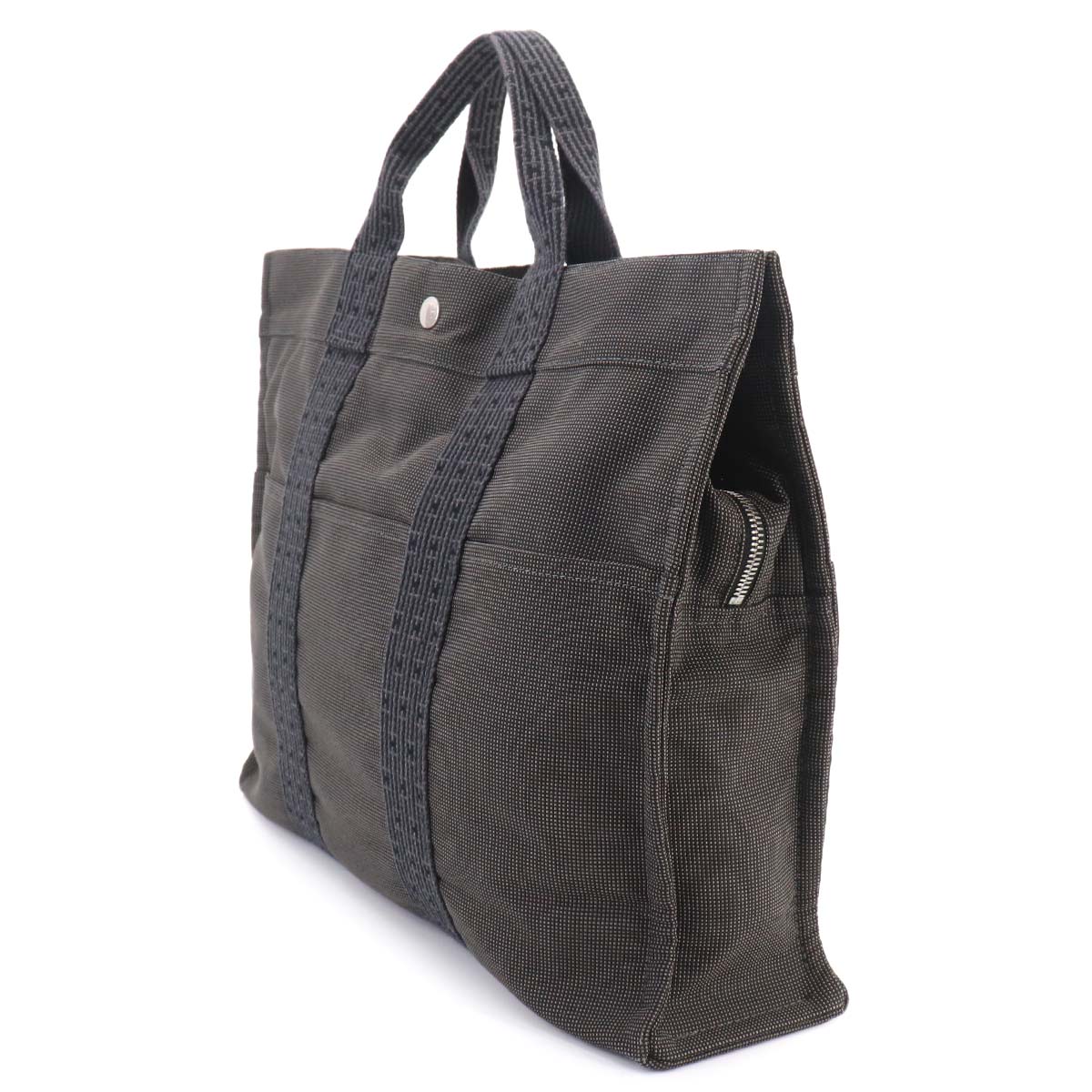 Herline Tote MM Bag Canvas Gray Unisex Purse