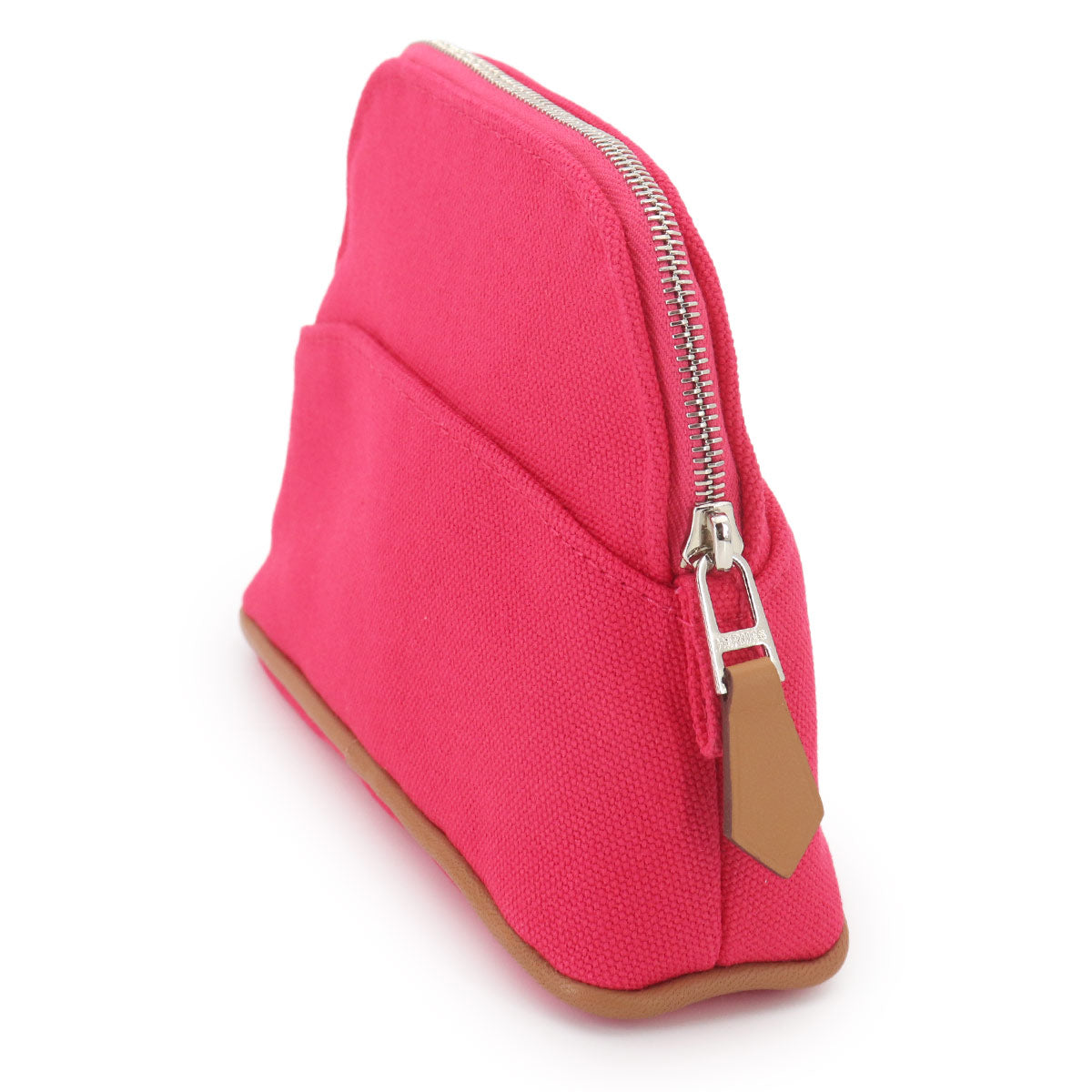 Bolide Pouch Mini mini Cotton Canvas Leather Hibiscus Purse