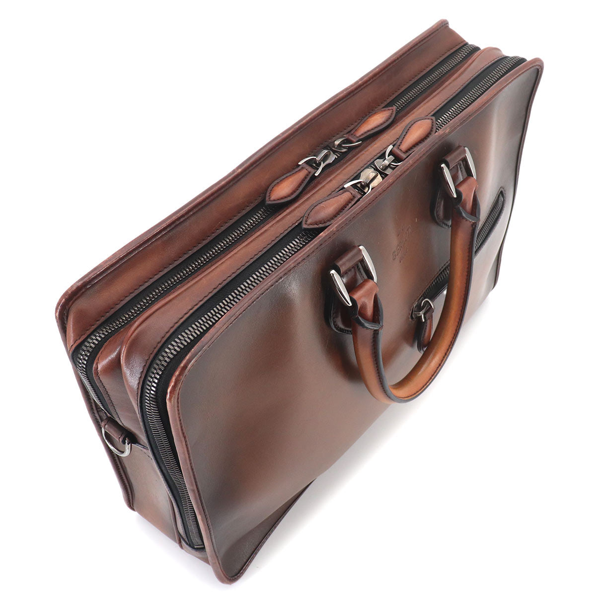 Deux Jours Briefcase Business Shoulder Bag Venezia Leather