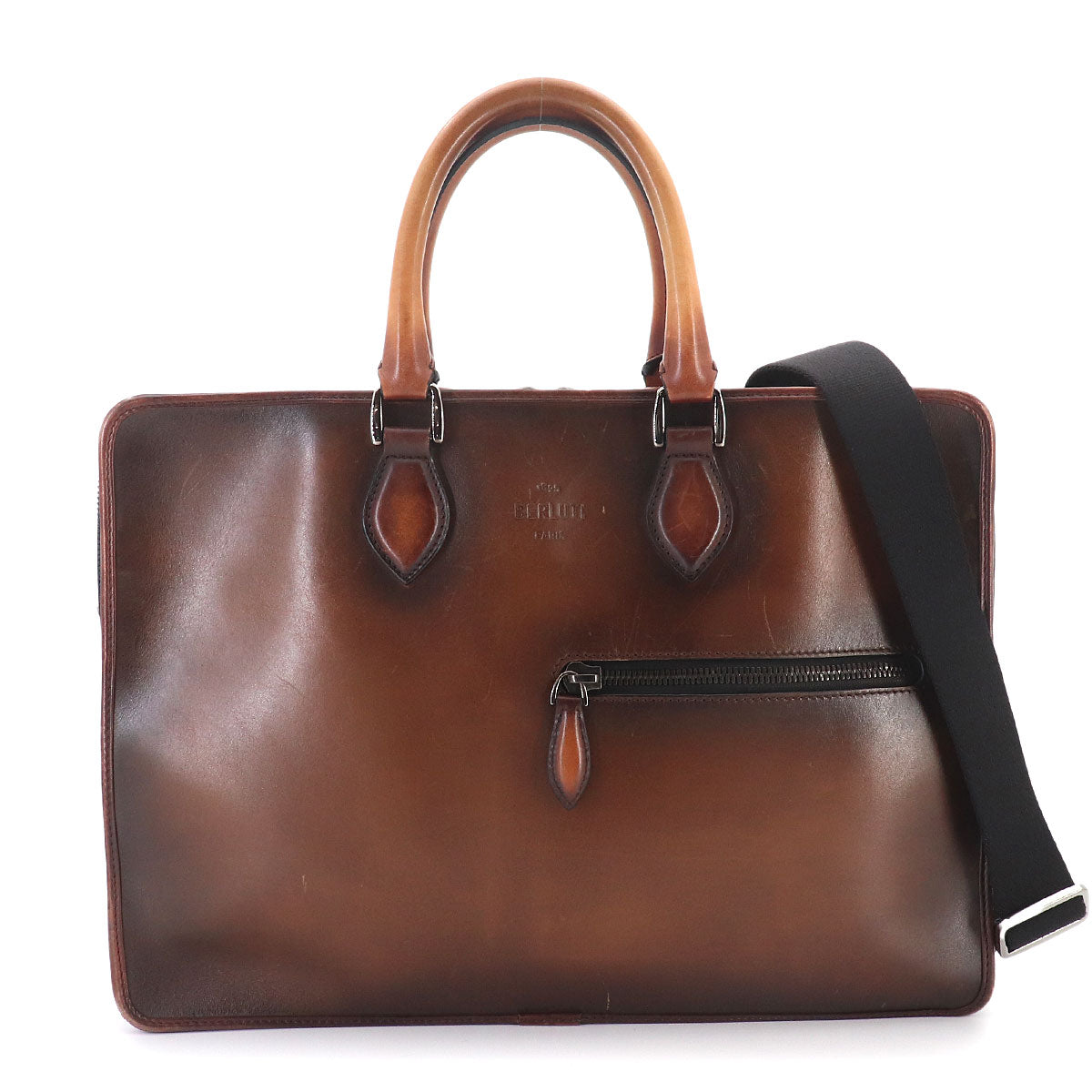 Deux Jours Briefcase Business Shoulder Bag Venezia Leather