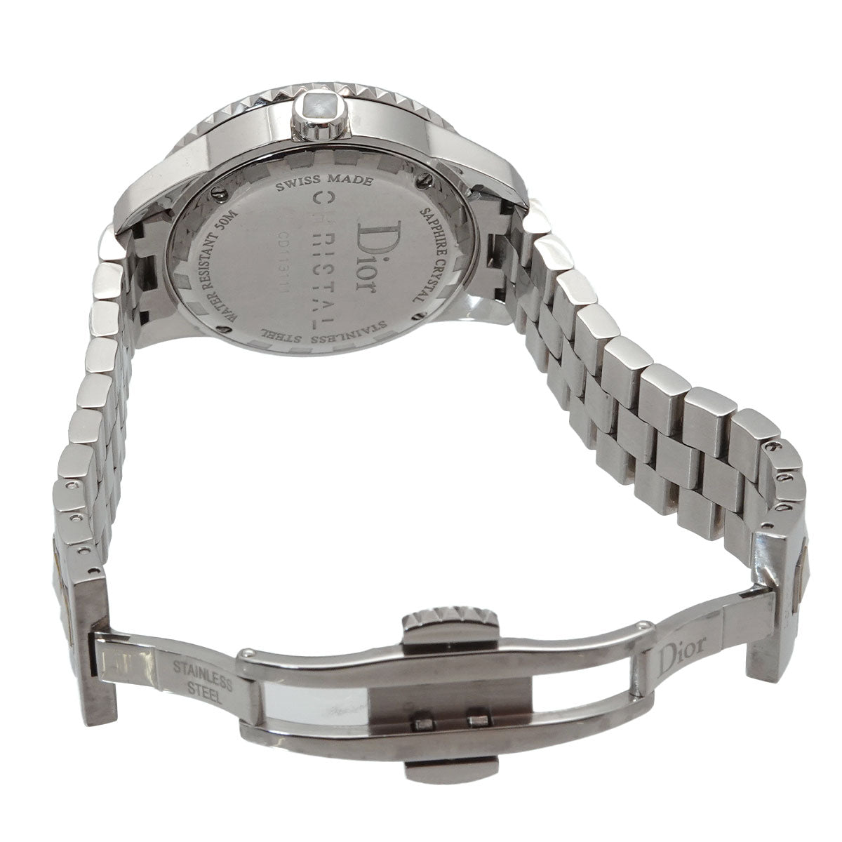 Christal CD113111 16P Diamond White Dial Ladies