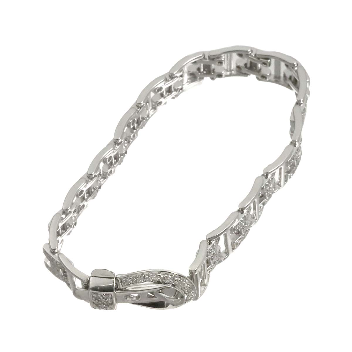 Diamond 1.00ct Bracelet 18K K18 WG White Gold 750