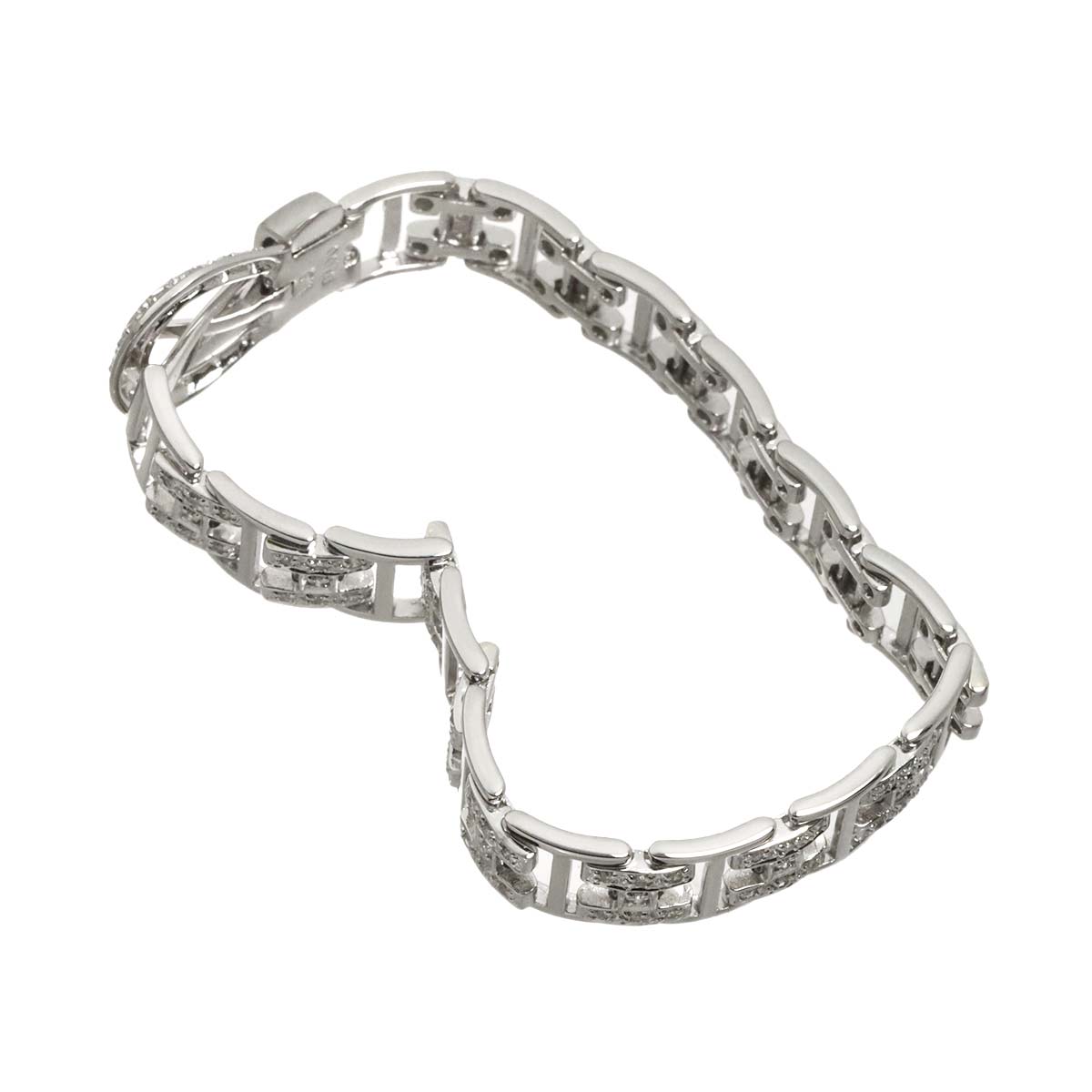 Diamond 1.00ct Bracelet 18K K18 WG White Gold 750