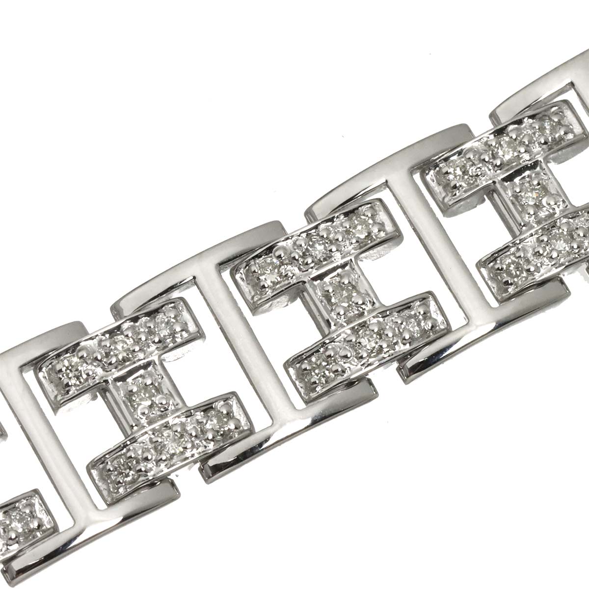 Diamond 1.00ct Bracelet 18K K18 WG White Gold 750