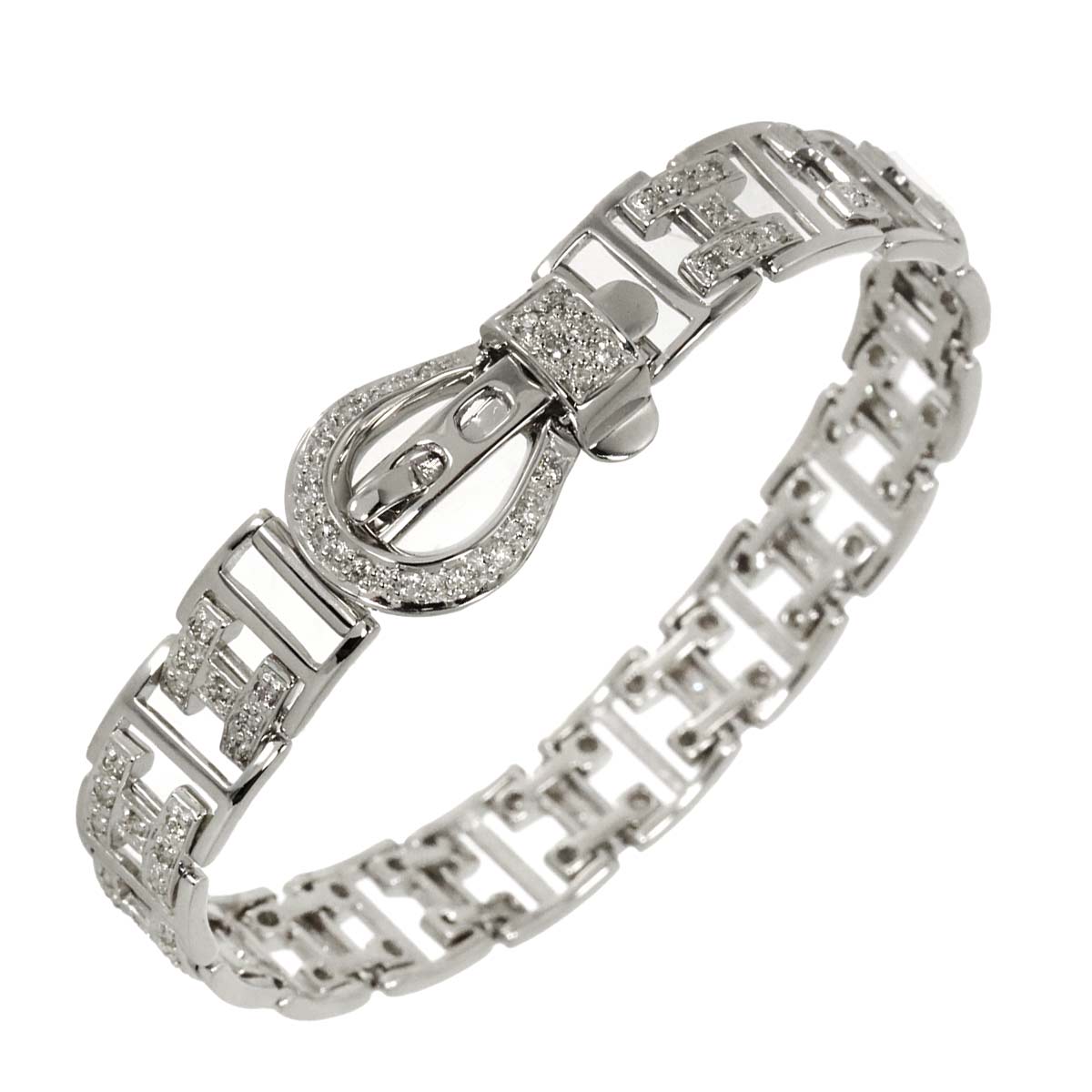 Diamond 1.00ct Bracelet 18K K18 WG White Gold 750