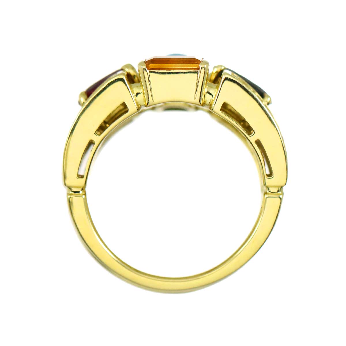 Multi Stone 2.81ct Diamond 0.78ct Ring 18K YG 750 Size6-6.25(US)