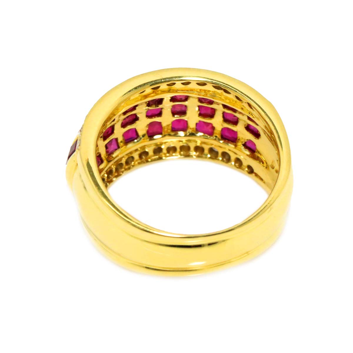 Ruby 2.79ct Diamond 0.186ct Ring 18K YG size6(US)