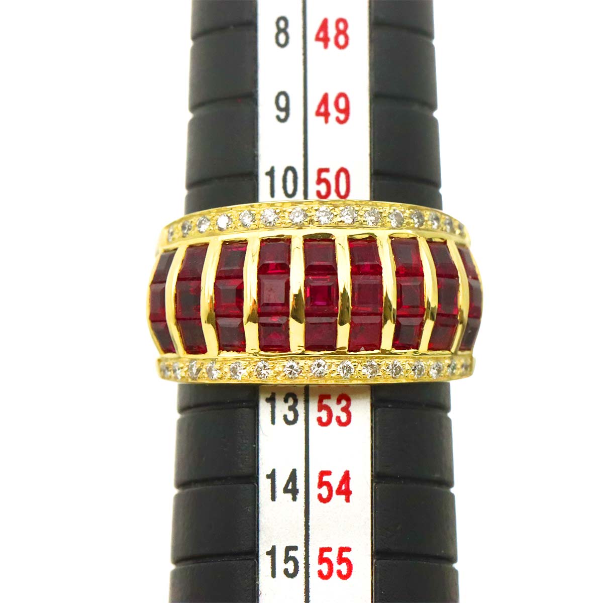 Ruby 2.79ct Diamond 0.186ct Ring 18K YG size6(US)
